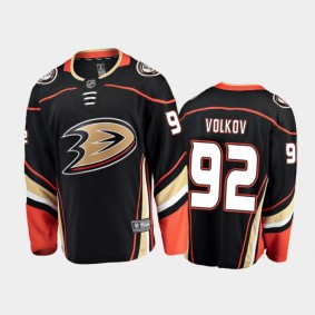Men's Anaheim Ducks Alexander Volkov #92 Home Black 2021 Jersey