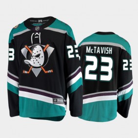 Men Anaheim Ducks Mason McTavish #23 Alternate Black 2021 NHL Draft Jersey