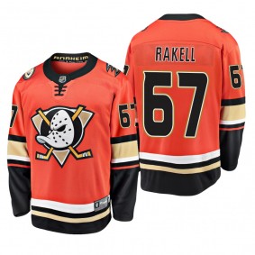 Anaheim Ducks Rickard Rakell #67 Alternate Orange 2019-20 Breakaway Player Jersey
