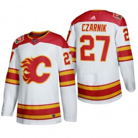 Austin Czarnik #27 Calgary Flames Authentic 2019 Heritage Classic White Jersey