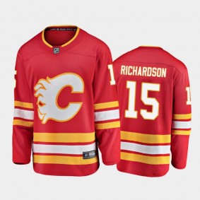 Calgary Flames #15 Brad Richardson Home Red 2021-22 Player Jersey