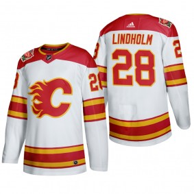 Elias Lindholm #28 Calgary Flames Authentic 2019 Heritage Classic White Jersey