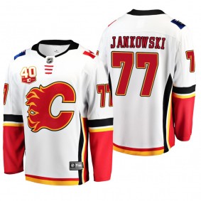 Calgary Flames Mark Jankowski #77 40th Anniversary White Away Jersey