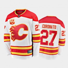 Men Calgary Flames Matthew Coronato #27 Home Red 2021 NHL Draft Jersey