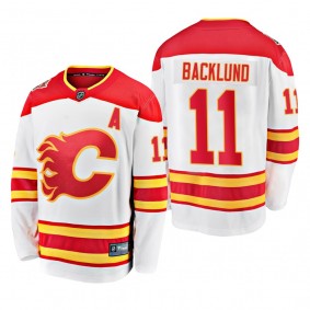 Calgary Flames Mikael Backlund #11 2019 Heritage Classic White Breakaway Player Jersey