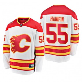 Calgary Flames Noah Hanifin #55 2019 Heritage Classic White Breakaway Player Jersey
