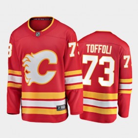 Calgary Flames #73 Tyler Toffoli Red Home 2022 Trade Jersey