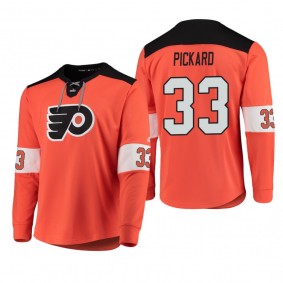 Flyers Calvin Pickard #33 Adidas Platinum Long Sleeve 2018-19 Cheap Jersey T-Shirt Orange
