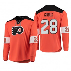 Flyers Claude Giroux #28 Platinum Long Sleeve 2018-19 Cheap Jersey T-Shirt Orange