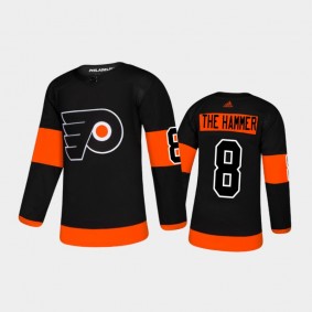 Men's Philadelphia Flyers Dave Schultz #8 Alternate Authentic Retired Player Nikename Black Jersey