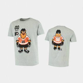 Flyers Gritty #00 Pixel Player Gray T-Shirt
