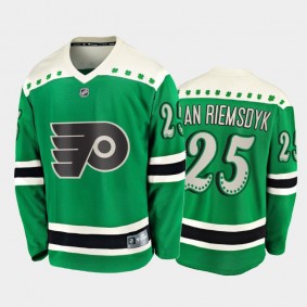 Men's Philadelphia Flyers James van Riemsdyk #25 2021 St. Patrick's Day Green Jersey