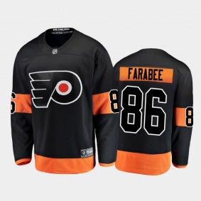 Men's Philadelphia Flyers Joel Farabee #86 Alternate Black 2020-21 Breakaway Player Jersey