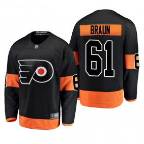 Philadelphia Flyers Justin Braun #61 Breakaway Player Alternate Black Jersey