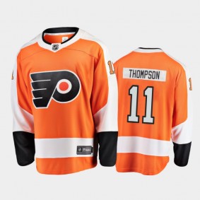Philadelphia Flyers #11 Nate Thompson Home Orange 2021 Player Jersey