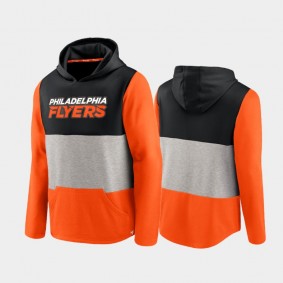 Philadelphia Flyers Prep Color Block Men Orange Pullover Hoodie