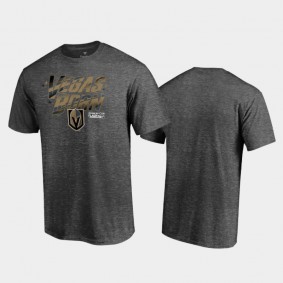Men's Vegas Golden Knights 2021 Stanley Cup Playoffs Heads Up Play Heather Charcoal T-Shirt