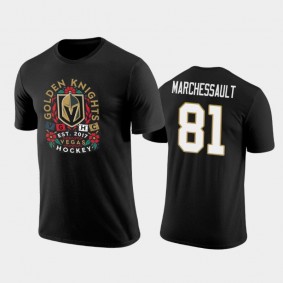 Men's Vegas Golden Knights Jonathan Marchessault #81 2021 Latino Heritage Night Black T-Shirt