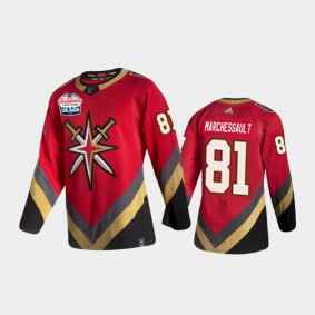 Men's Vegas Golden Knights Jonathan Marchessault #81 2021 Lake Tahoe Red Authentic Patch Jersey