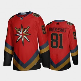 Vegas Golden Knights Jonathan Marchessault #81 2021 Reverse Retro Red Fourth Authentic Jersey