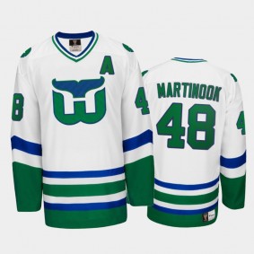 Jordan Martinook #48 Hartford Whalers Throwback Heritage White Jersey