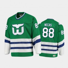 Men's Hartford Whalers Martin Necas #88 Heritage Green Authentic Jersey