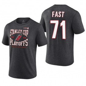 Jesper Fast 2022 Stanley Cup Playoffs Carolina Hurricanes Charcoal T-Shirt