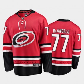 Hurricanes Tony DeAngelo #77 Home 2021 Red Player Jersey