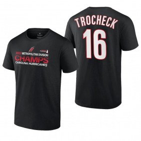 Vincent Trocheck 2022 Metropolitan Division Champions Carolina Hurricanes Black T-Shirt