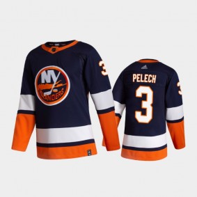 Men's New York Islanders Adam Pelech #3 Reverse Retro 2020-21 Blue Authentic Jersey