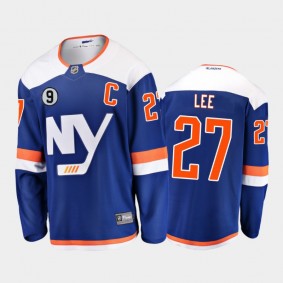 Anders Lee New York Islanders No.9 patch Blue Honor Clark Gillies Jersey
