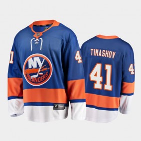 Men's New York Islanders Dmytro Timashov #41 Home Blue 2020-21 Breakaway Player Jersey
