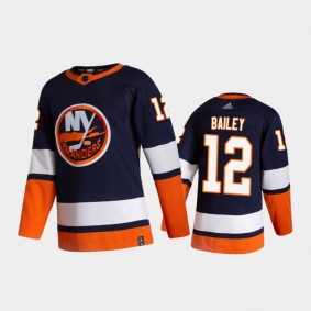 Men's New York Islanders Josh Bailey #12 Reverse Retro 2020-21 Blue Authentic Jersey