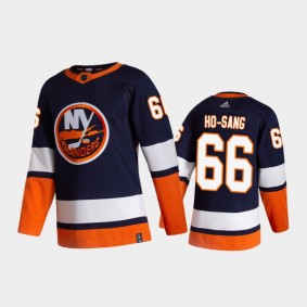 Men's New York Islanders Josh Ho-Sang #66 Reverse Retro 2021 Blue Authentic Jersey