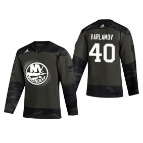 New York Islanders Semyon Varlamov #40 2019 Veterans Day Camo Practice Authentic Jersey