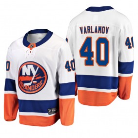 New York Islanders Semyon Varlamov #40 Away Breakaway Player White Jersey