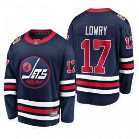 Winnipeg Jets Adam Lowry #17 2019 Heritage Classic Navy Breakaway Player Jersey