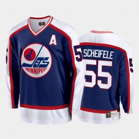 Mark Scheifele Winnipeg Jets Blue Jersey Vintage