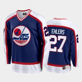 Nikolaj Ehlers Winnipeg Jets Blue Jersey Vintage