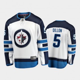 Jets Brenden Dillon #5 Away 2021 White Player Jersey