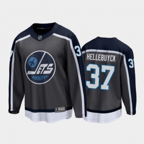 Men's Winnipeg Jets Connor Hellebuyck #37 Special Edition Gray 2021 Jersey