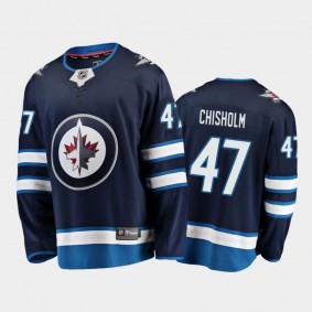 Winnipeg Jets Declan Chisholm #47 Home Navy Breakaway Player Jersey