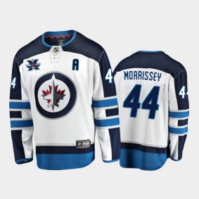 Men's Winnipeg Jets Josh Morrissey #44 10th Anniversary White Honor Dale Hawerchuk Away Jersey