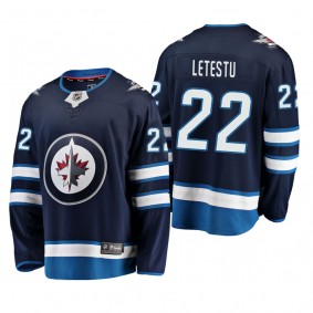 Winnipeg Jets Mark Letestu #22 Home Breakaway Player Navy Jersey