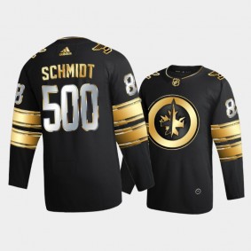 Nate Schmidt #88 Jets Golden Edition Black Jersey 500th Career Game