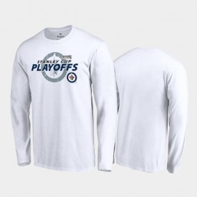 Men's Winnipeg Jets 2021 Stanley Cup Playoffs Turnover Long Sleeve White T-Shirt