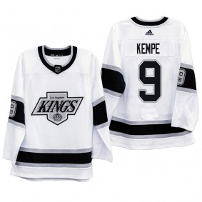 Kings #9 Adrian Kempe 90s Era Heritage White Jersey