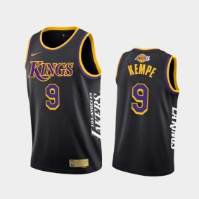 Kings Adrian Kempe #9 Lakers Night Black Hybrid Tank Jersey