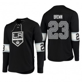 Kings Dustin Brown #23 Platinum Long Sleeve 2018-19 Cheap Jersey T-Shirt Black