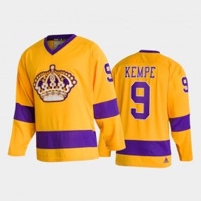 Adrian Kempe Los Angeles Kings Team Classics Gold Throwback Jersey 2022